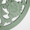 Floral Arabesque Wall Medallion – Light Green (16”)